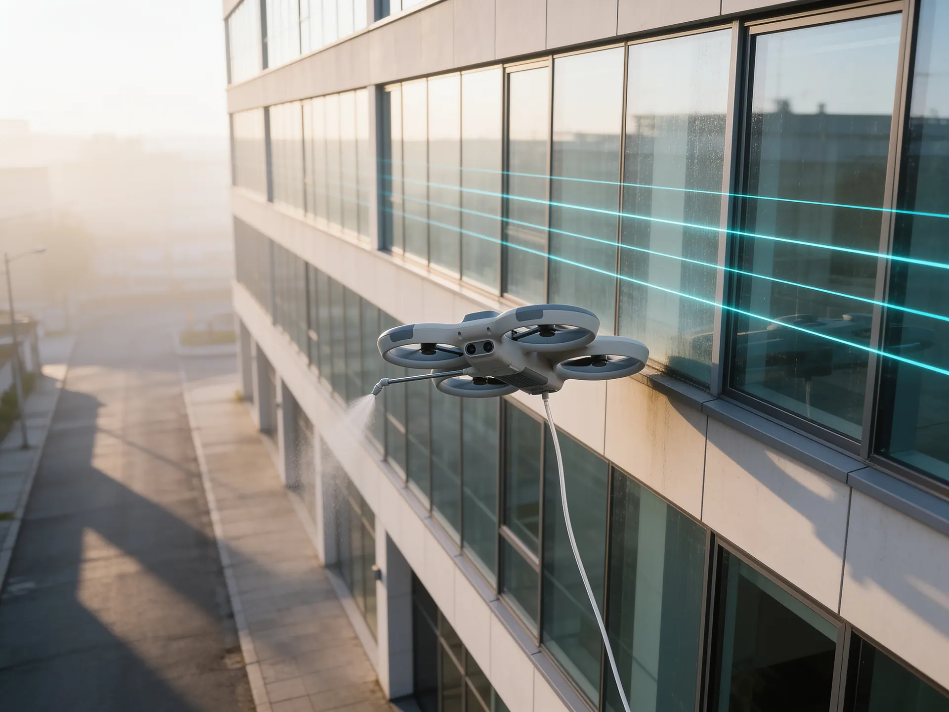 Scan: It maps the building first